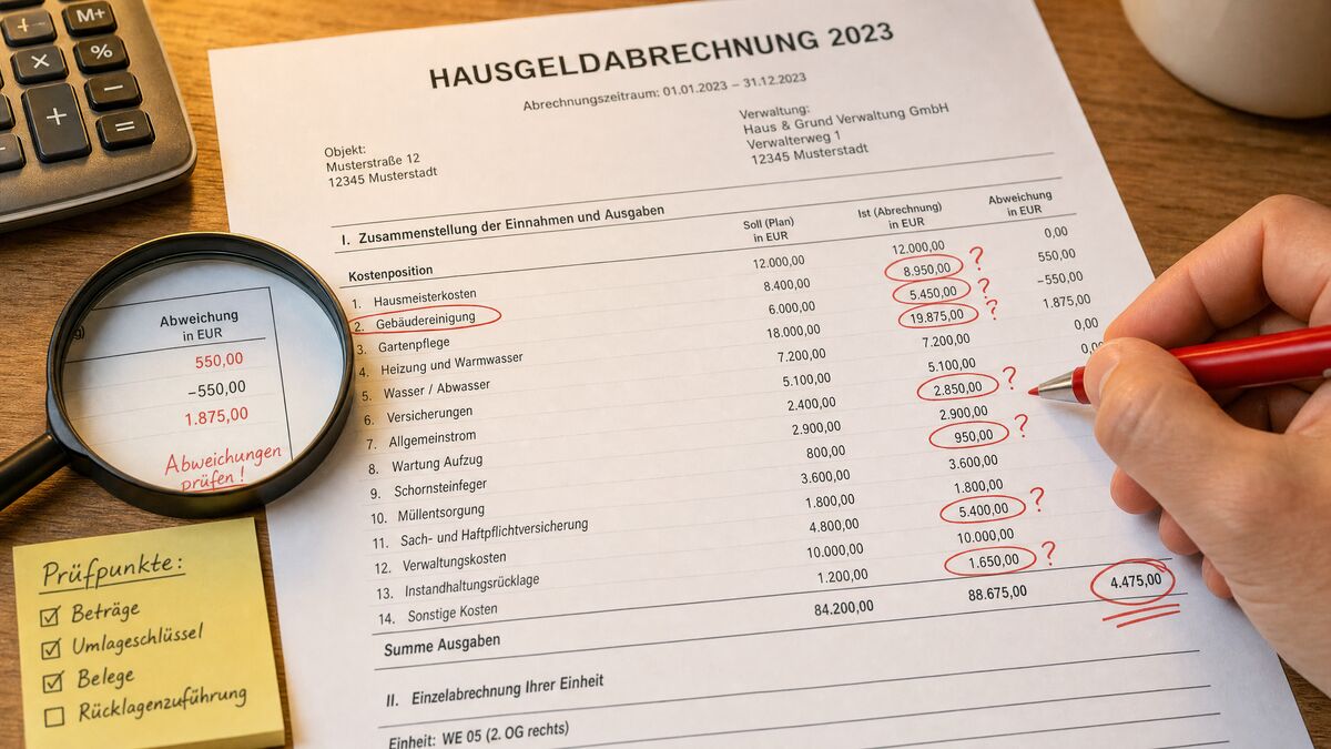 Die 5 häufigsten Fehler in der Hausgeldabrechnung